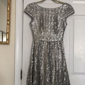 Silver Sequins Party Dress